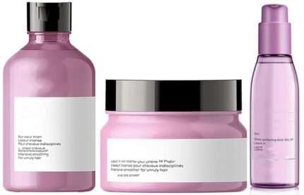 Shampoo, Hair Mask & Hair Serum with Pro-Keratin & Kukui Nut Oil for Frizzy, Rebellious Hair| 300ML Shampoo, 100ML Serum, 250GM Hair Mask for Smooth, Manageable Hair