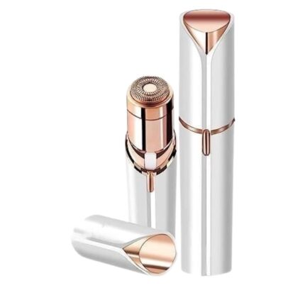 ShopZ KINJORU Flawless Facial Hair Remover for Women Mini Epilator Trimmer, Lipstick-Shaped, Portable for Face, Chin, Eyebrows, Upper Lip & Cheeks (Battery Not Included)