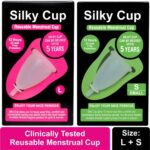 Silky Cup Reusable Menstrual Cup Reusable upto 10 Years - S + L (Pack of 2 Sizes) (Sanitary Napkins and Tampons Alternative)