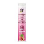 SipnFit Collagen Builder Bubbly Effervescent - 20 Tablets (Strawberry) for Hydrated Skin & Anti-Aging | Amino Acid Blend For Collagen Production | Vitamin C & E | 100% Vegan