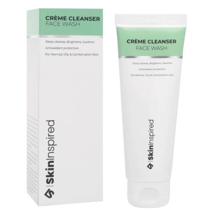 SkinInspired Crème Cleanser For Oily Skin Facewash | Complete Cleansing | Skin Brightening | Moisturising | For Normal, Combination, Oily & Acne-Prone Skin | Salicylic Acid + Lactic Acid + Vitamin C | 70 ml