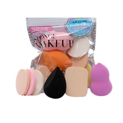 Sky Dye 6-in-1 Professional Beauty Blender Sponge for Face Makeup with Cotton Pad Foundation Beauty Blender, Powder Buff, and Cosmetic Puff Perfect for Women's & Girls Cosmetic Makeup, (Multi-color)