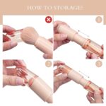 Sloane Travel Makeup Brushes Set: 4 in 1 Mini Cute Makeup Brush Retractable Professional Foundation Blending Powder Eye Shadow Brush for Women Facial Cosmetics Makeup Brush Set (Multicolor)