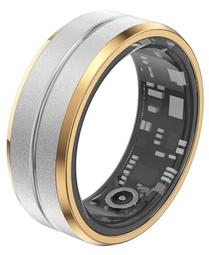 Smart Ring Fitness Ring Fitness Tracker for Men Smart Rings for Women Waterproof Sleep Heart Rate Monitor Health Ring Pedometer Step Counter Compatible with iOS Android Phones Silver Gold 8/9/10/12