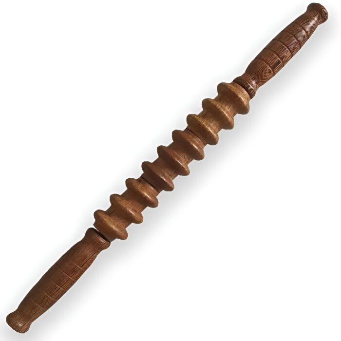 Snevad Wood Gua Sha Scraping Tool Trigger Point Muscle Roller Wooden Massage Handheld Stick Body Roller Release Cellulite Lymphatic Therapy Rolling Tools for Belly Waist Thigh for Waist Back Neck