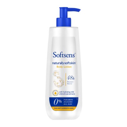 Softsens Naturally Soft Skin Body Lotion | Nourishing Body Milk For Smooth and Healthy Looking Skin | Natural Creme Milk And Oatmeal Extract For Dry Skin | 48 HR Moisturization (400ml)