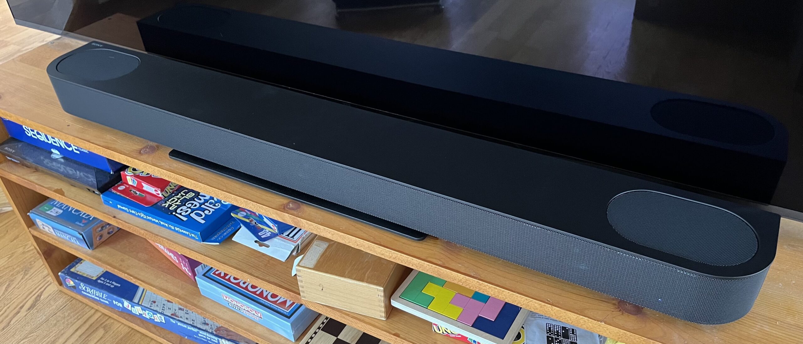 Sony Bravia theater bar 6 on TV stand