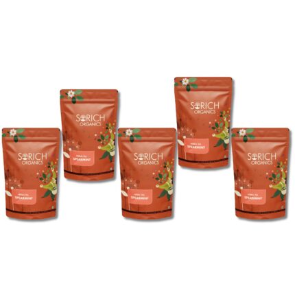 Sorich Organics Spearmint Herbal Tea 500gm | 100gm each (Pack of 5) Spearmint Tea for PCOS, PCOD, Acne | High in Vitamin A | Rich in Antioxidants | Helps Reduce Stress | Improve Memory