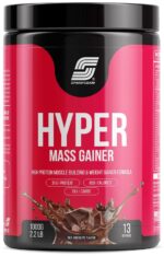 Sparkfusion Hyper Mass Gainer High Protein Muscle Building & Weight Gainer Formula | 16.8g Protein,58.80g Carbs,306 Calories With Milk for Muscle Support & Muscle Mass Gain | 1000 Gm | Chocolate Flavour