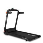 Sparnod Fitness Walking Pad Treadmill for Home Use 2.5 HP Peak DC Motor 100% Assembled Store Under Bed/Sofa Remote Control BT Speaker LED Display Mobile Holder Anti-Slip Belt ((STH-3300 (5.5 HP Peak))
