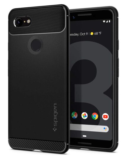 Spigen Rugged Armor for Google Pixel 3 Case, Pixel 3 Back Cover - Matte Black