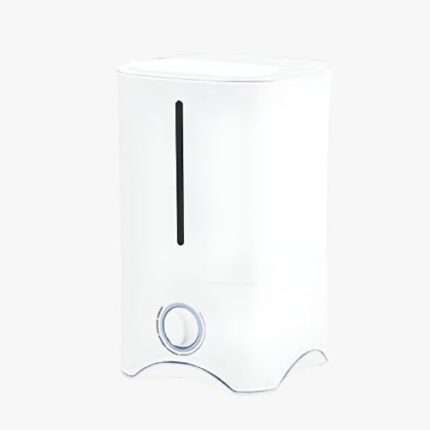 Ssanvi Cool Mist Humidifier, Humidifiers for Bedroom and Baby Nursery, Small Quiet Air Humidifier, Ultrasonic, 360° Nozzle, Auto Shut-Off (White, 2 Liter)
