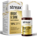 Streax Bright & Shine Face Serum, 30 ml|10% Vitamin C Serum|Brighter Skin in 3 Days|Serum for Glowing Skin| Reduces Dark Spots & Pigmentation|Niacinamide serum, Vitamin C Face Serum for Women & Men