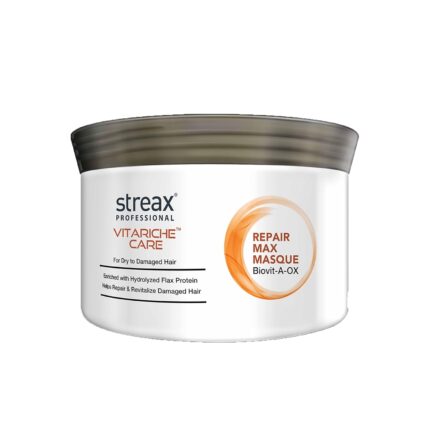 Streax Professional Vitariche Care Repair Max Hair Mask,200gm|Hair Mask for Damaged Hair|For Dry to Damaged Hair|Hair Mask/Masque for Men & Women|Conditioner for Hair|Cream Mask for Damaged Hair| Biovit-A-OX,200g