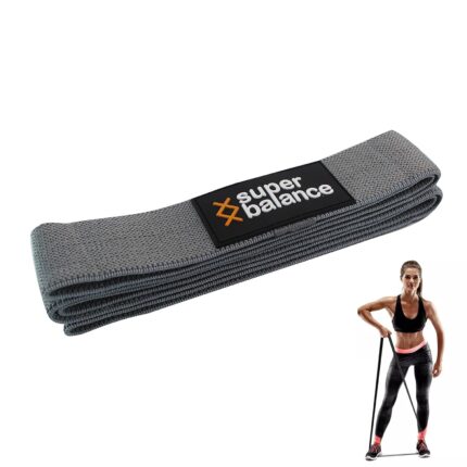 Super Balance Fabric Resistance Bands | Set of 3 | 3 Different Resistance Levels | Skin Friendly | Fitness Exercise | Exercise Band for Home Gym | Pull Up Band | Loop Band | Strength Training | Full Body Workout | (Charcoal Grey (Light))