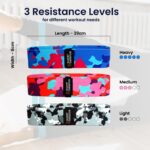 Super Balance Hip Resistance Bands | 3 Different Resistance Levels | for Legs | Booty | Fabric Bands | Soft | Non-Slip | Strength Training | Toning | Yoga