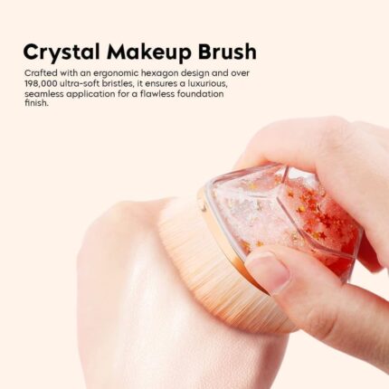 Swipio New Foundation Makeup Brush Hexagon Face Blush Liquid Powder Foundation Brush for Blending Liquid Cream or Flawless Powder Cosmetics (MultiColor)
