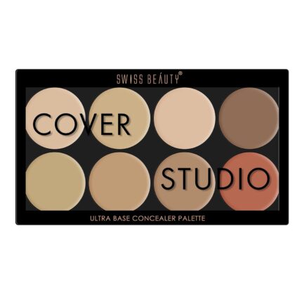 Swiss Beauty Ultra Base Concealer Radiant, Cream Palette | Light Weight Multi-Purpose Concealer Color Corrector Palette | Shade-01,19G