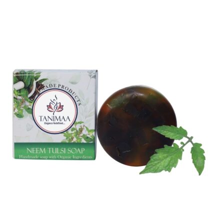 TANIMAA Neem Tulsi Soap Premium Bathing Soaps | Chemical Free | Non Toxic for Soft, Glowing Skin, Paraben-Free Body Soaps for Bath Ideal for Men & Women | 150g