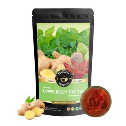 TEACURRY Upper Body Fat Burn Turmeric Tea (1 Month Pack|100 Grams)-Helps Lose Weight Fast Of Chest, Shoulders, Neck And Arms Fat