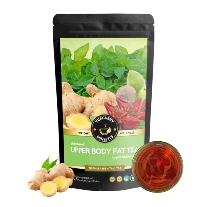 TEACURRY Upper Body Fat Burn Turmeric Tea (1 Month Pack|100 Grams)-Helps Lose Weight Fast Of Chest, Shoulders, Neck And Arms Fat