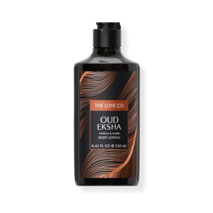 THE LOVE CO. Oud Eksha Body Lotion - Nourishing Moisturizer Cream for Dry Skin - Suitable for Men and Women with Jojoba Oil, Shea Butter & Vitamin E - 250ml