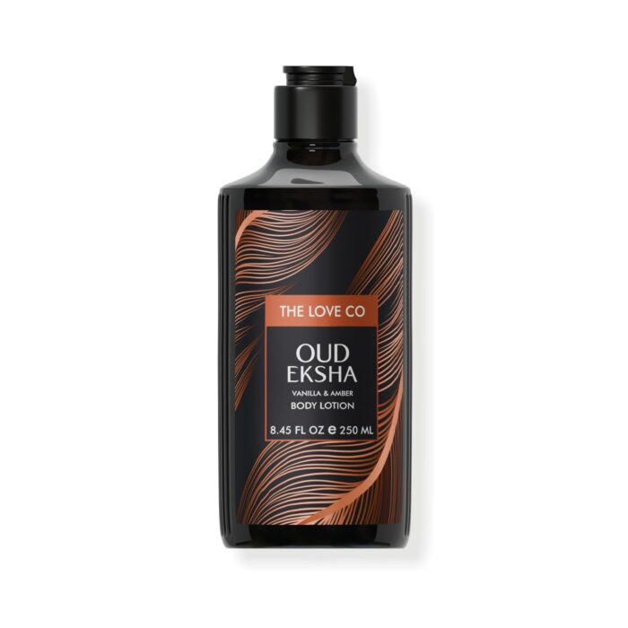 THE LOVE CO. Oud Eksha Body Lotion - Nourishing Moisturizer Cream for Dry Skin - Suitable for Men and Women with Jojoba Oil, Shea Butter & Vitamin E - 250ml