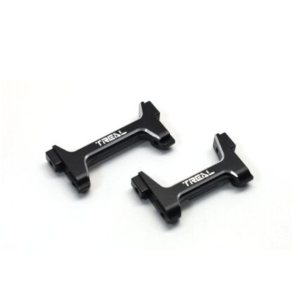 TREAL Aluminum 7075 Front and Rear Bumper Mounts Set (F&R) Compatible with 1/18 TRX4M (Black)