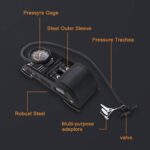 TRENDING Bike Floor Pump with 160PSI Precision Pressure Gauge, Bicycle Pump Portable Air Pump Inflator Foot Pump Fits Presta Schrader and Deutschland Valve for Bicycle,Ball,Scooter,Car and Toys etc