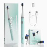 TÜSK Gentle One Electric Toothbrush with 2 Replaceable Soft Brush Heads - USB-C Rechargeable, 24,000 Sonic Vibrations, 60-day Battery Life, 3 brushing Modes (Sea Green)