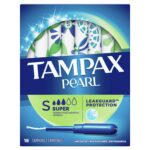 Tampax Pearl Super Plastic Tampons, 18 Count (Unscented)