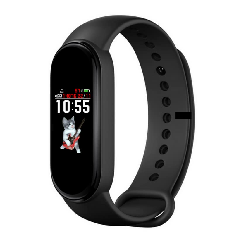 TechKing Latest Model M9 Band Bracelet/Fitband, Heart Rate Monitor Sensor OLED Bluetooth Wristband Waterproof Sports Health Activity Tracker Watch for Mens/Womens