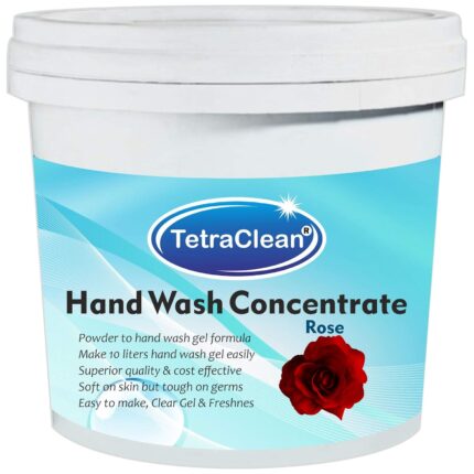 Tetraclean Hand Wash Concentrate Powder for Formulation of 10 L Handwash Gel in Rose Fragrance | For Home & Commercial Use, (500 gm)
