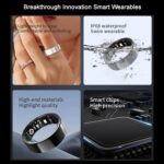 Thafikzi Smart Ring for Men Women with Sleep/Heart Rate/Blood Pressure/Sleep/Blood Oxygen Monitor, Pedometer, No Subscription Fee,IP68 Waterproof Fitness Tracker for iPhone &Android (Black, 9)
