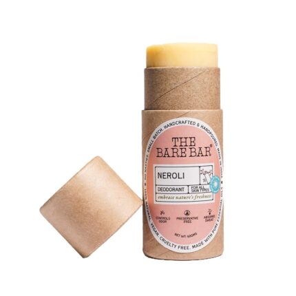 The Bare Bar Neroli Deodorant Stick - 60 gm | Citrus Fragrance| Odor & Sweat Control | Natural formula and Chemical free| Good for all skin types | Travel Mini Size Solid Deodorant for Men & Women