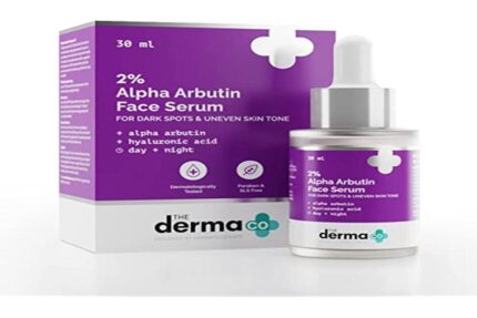 The Derma Co 2% Alpha Arbutin Face Serum - 30ml | Treats Dark Spots | Evens Skin Tone
