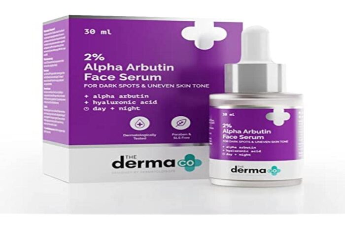 The Derma Co 2% Alpha Arbutin Face Serum - 30ml | Treats Dark Spots | Evens Skin Tone