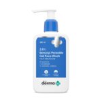 The Derma Co. 2.5% Benzoyl Peroxide Gel Face Wash | With Ceramide Complex & Glycerin | Treats Active Acne | Kills 99.9% of Acne Bacteria | Non-Drying Formula | For Oily & Acne Prone Skin | For Men & Women | 100 ml