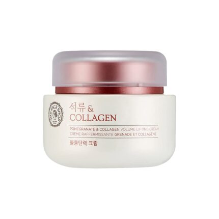 The Face Shop Pomegranate & Collagen Face Cream With 10% Marine Collagen & Pomegranate Extracts|Day & Night Cream to smooth wrinkles & give intense moisturization|Suitable For All Skin Types,100Ml