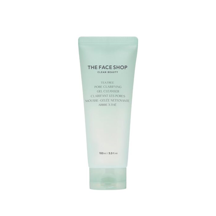 The Face Shop Tea Tree Pore Clarifying Gel Cleanser with Salicylic Acid++ | Mild Foaming Face Wash With AHA, PHA & Hyaluronic Acid for Acne-Prone Skin | 100ml
