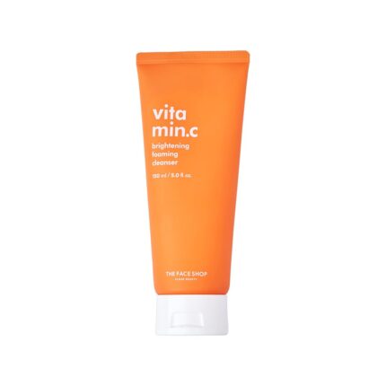 The Face Shop Vitamin C Brightening Foaming Cleanser with Niacinamide, Super Bright Face Wash For Glowing And Brightening Skin, For All Skin Types, Face Wash For Women & Men, Korean Skincare | 150ML