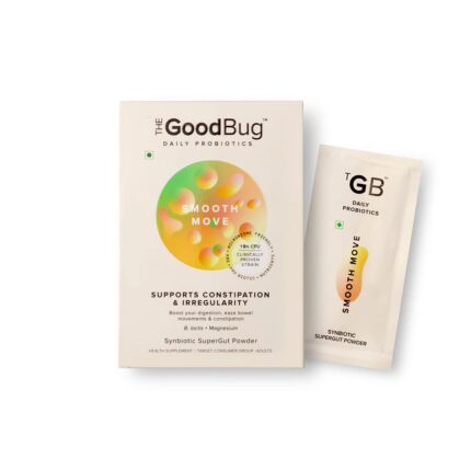 The Good Bug Smooth Move SuperGut Powder for Constipation Relief & Bowel Movement|Pre & Probiotic Supplement for Unisex|1 Billion CFU of Clinically Proven Strains|15 Days Pack, 30 grams