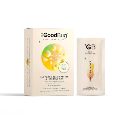 The Good Bug Smooth Move SuperGut Powder|1 Billion CFU of Clinically Proven Strains| Pre + Probiotic + Nutrients|Eases Constipation|Helps Regularise Bowel Movements|30 Days Pack, 30 grams