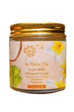 The Nature Mill Aloe Vera Whipped Cream. Pure all natural aloe vera gel whipped with cold pressed oil & essential oils. No cream base. For skin & hair. (100g, Coconut Frangipani)