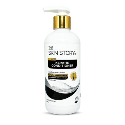 The Skin Story Sulphate Free Conditioner for Coloured & Treated Hair | Repair Split Ends & Damaged Hair | Keratin Conditioner for Women and Men | For Frizzy, Dry, Shiny Hair | Enriched with Argan Oil | Vitamin E | 250g