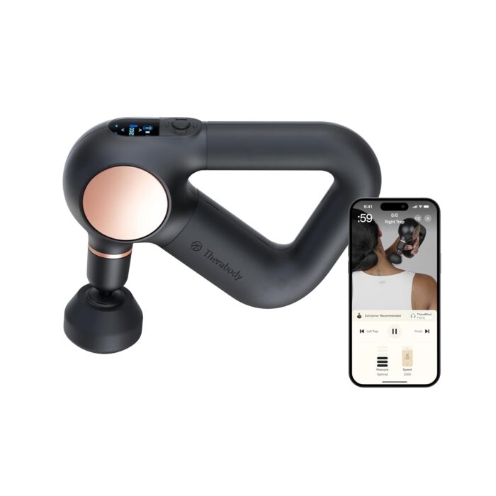 TheraGun Sense Percussion Massage Gun - Deep Tissue Personal Massager with Preloaded Breathwork Routines for Stress Relief, Pain Relief & Muscle Soreness in Neck, Back, Leg and Knee (Black)