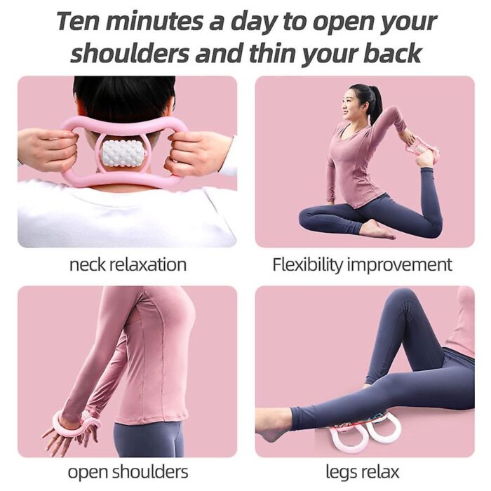 Toriox Manual Yoga Ring Massager Cervical And Shoulder Muscles,Trigger Point Roller Self Massager for Pain Relief deep Tissue Handheld Shoulder Massager Tool
