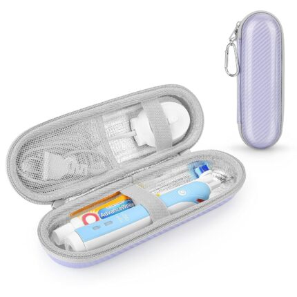 Travel Case for Oral-B/Oral-B Pro Smartseries/Philips Sonicare ProtectiveClean Electric Toothbrush, for 1000 7500 4100 Hard EVA Case Protective Cover Storage Bag(Purple)