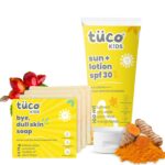 TuCo SPF 30 All Skin Kids Dull Skin Soap (75 gm x 3) & Sunscreen Lotion (100 ml) | Safe For Kids | Ages 2-5, 5-10, 10-15 | Paraben & Sulfate Free | Pack of 4