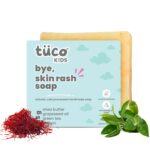 Tuco Kids Skin Rash Handmade Soap With Turmeric, Shea Butter, Olive Oil, Coconut Oil for Sensitive Skin, Everyday Use for Ages 3+ Kids, Paraben & Sulphate Free - 75 g (Pack of 3)